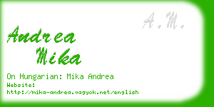 andrea mika business card